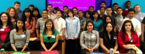 Group of teen students at JA Job Shadow presentation