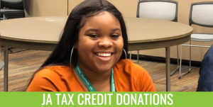 JA Tax Credit Donations, young female African American teen smiling