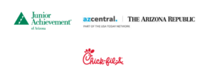 Junior Achievement of Arizona, azcentral and The Arizona Republic, and Chick-fil-A logos