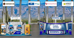 Two virtual company booths on JA Inspire platform