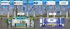 Two virtual company booths on JA Inspire platform